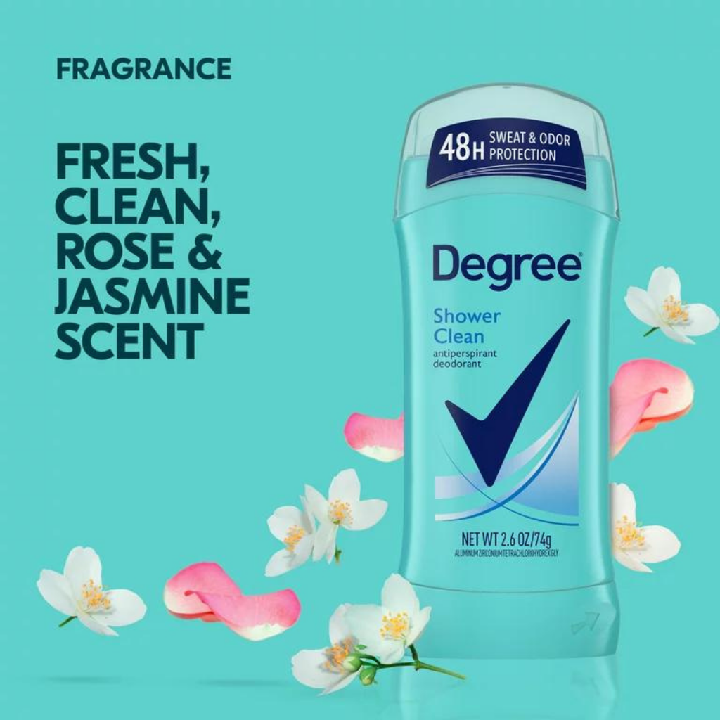 Degree Shower Clean Antiperspirant Deodorant Stick - 74gm - Image 2