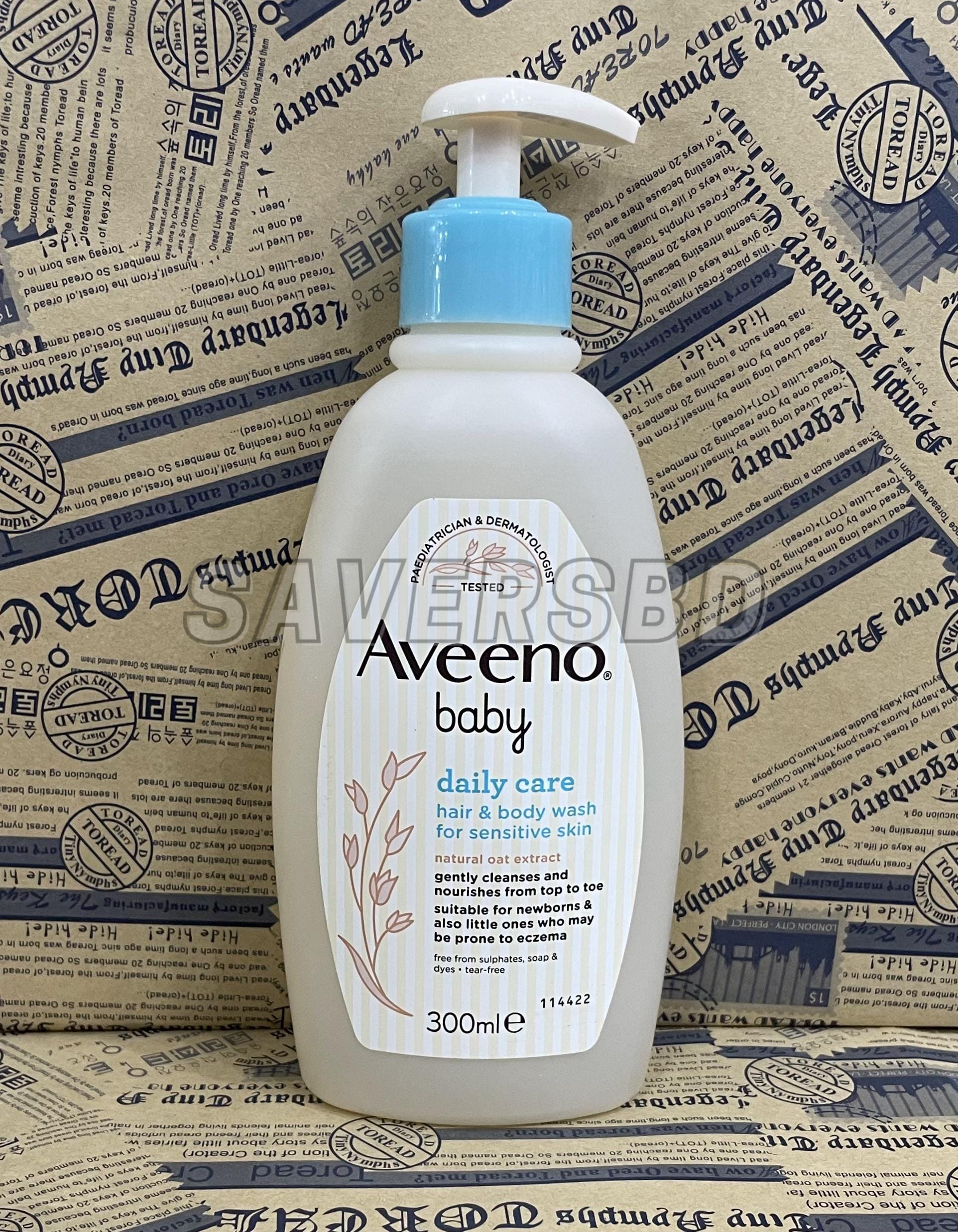 Aveeno Baby Daily Care Hair & Body Wash 300ml - Image 2