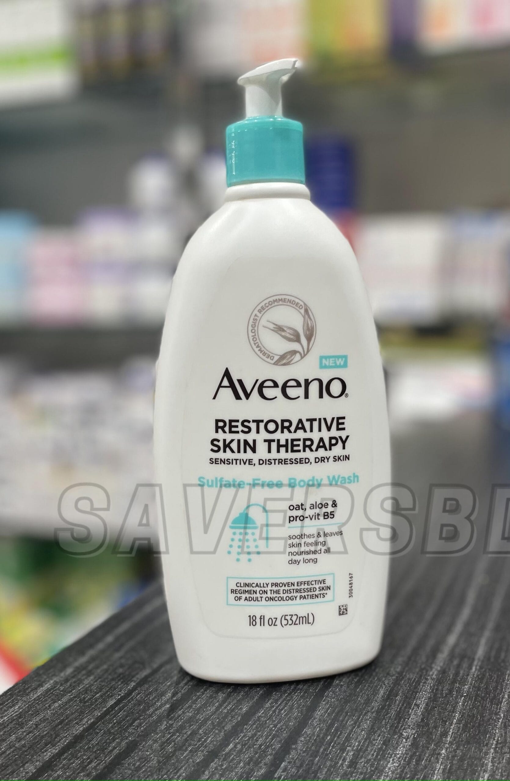 Aveeno Restorative Skin Therapy Sulfate Free Body Wash 532ml - Image 2