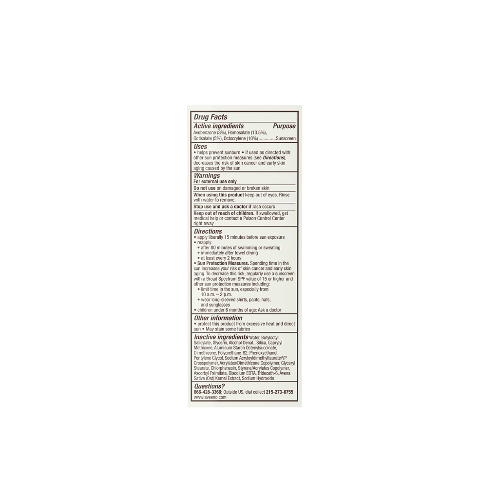 Aveeno Sunscreen Broad Spectrum Face Lotion SPF 60 60ml - Image 2