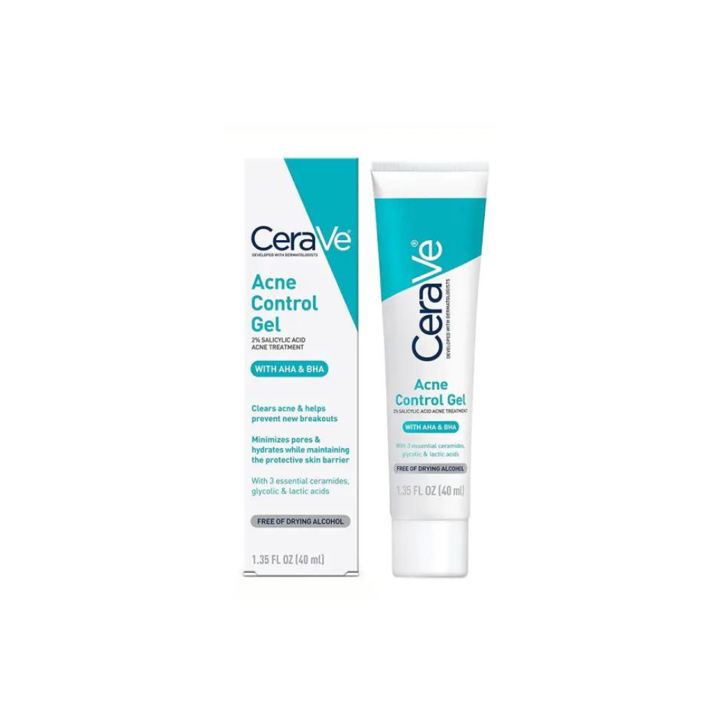 Cerave Acne Control Gel 2% Salicylic Acid Acne Treatment With AHA & BHA 40ml