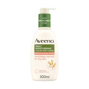 AVEENO DAILY MOISTURISING YOGURT BODY CREAM APRICOT & HONEY SCENT 300ML