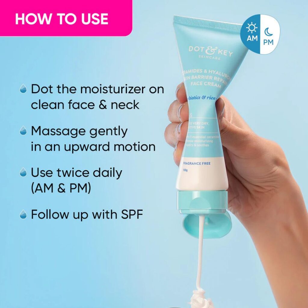 Dot & Key Ceramides Moisturizer with Hyaluronic for Intense Moisturizing