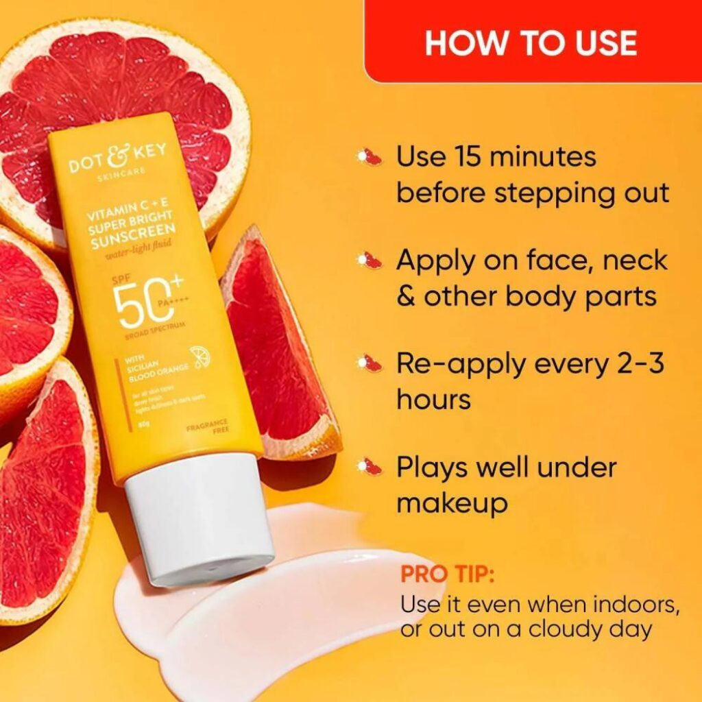 DOT & KEY Vitamin C + E Super Bright Sunscreen with SPF 50 PA - Image 2